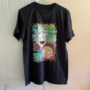 Ricky and Morty Black Graphic‎ Short sleeve T-Shirt Size Medium Adult Swim